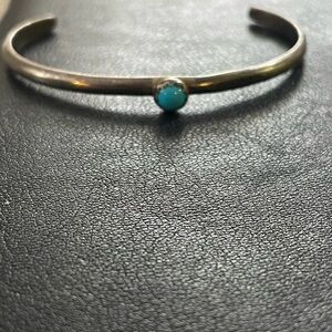 Vintage Sterling Silver Alison Begay Turquoise Baby/Child’s Cuff Bracelet